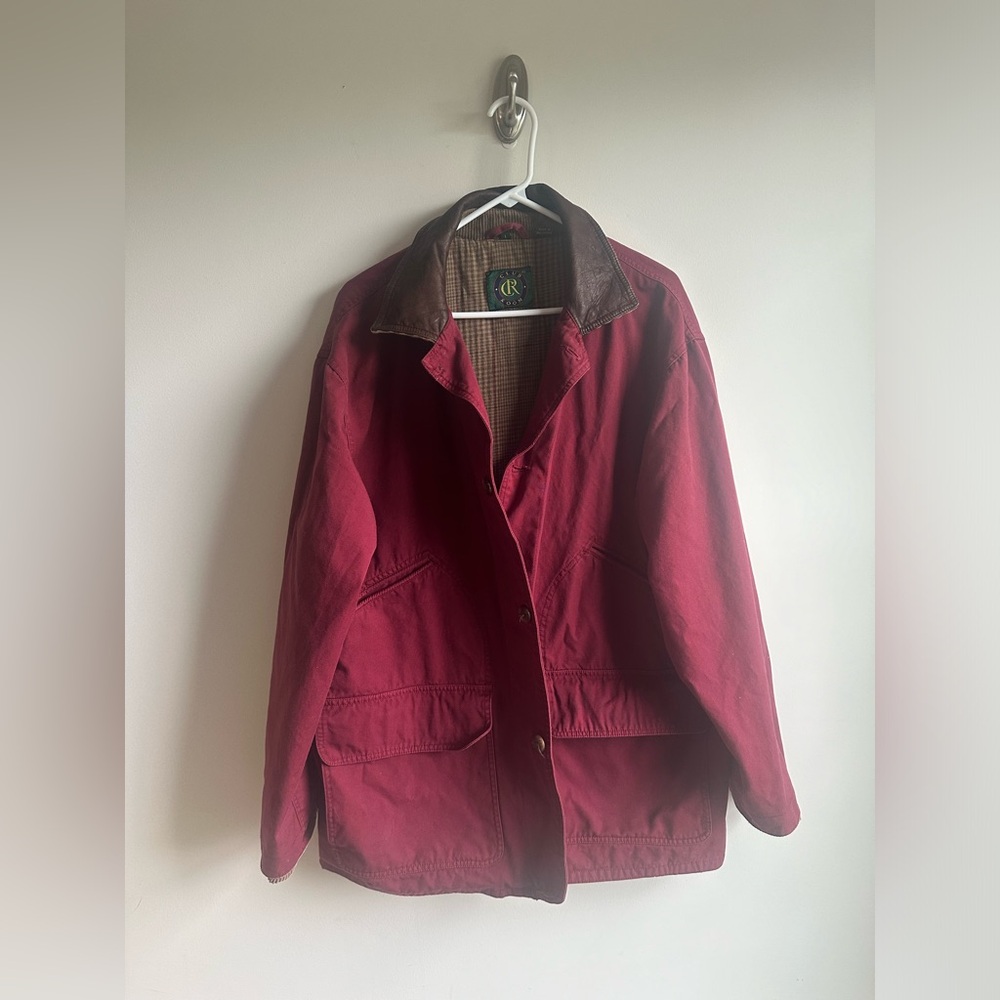Vintage Club Room Maroon Barn Jacket, Men’s Size Large